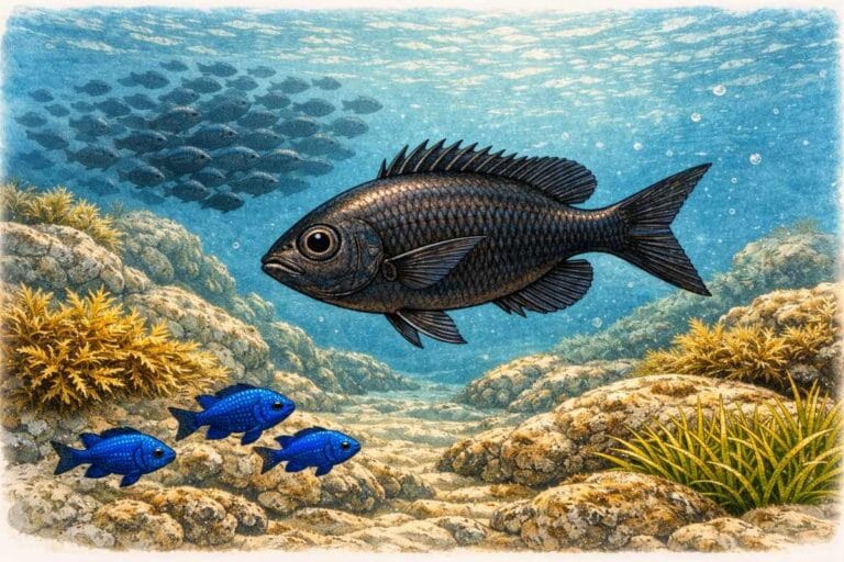 Illustrazione pesce castagnola