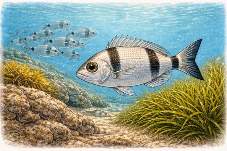 Illustarzione pesce sarago